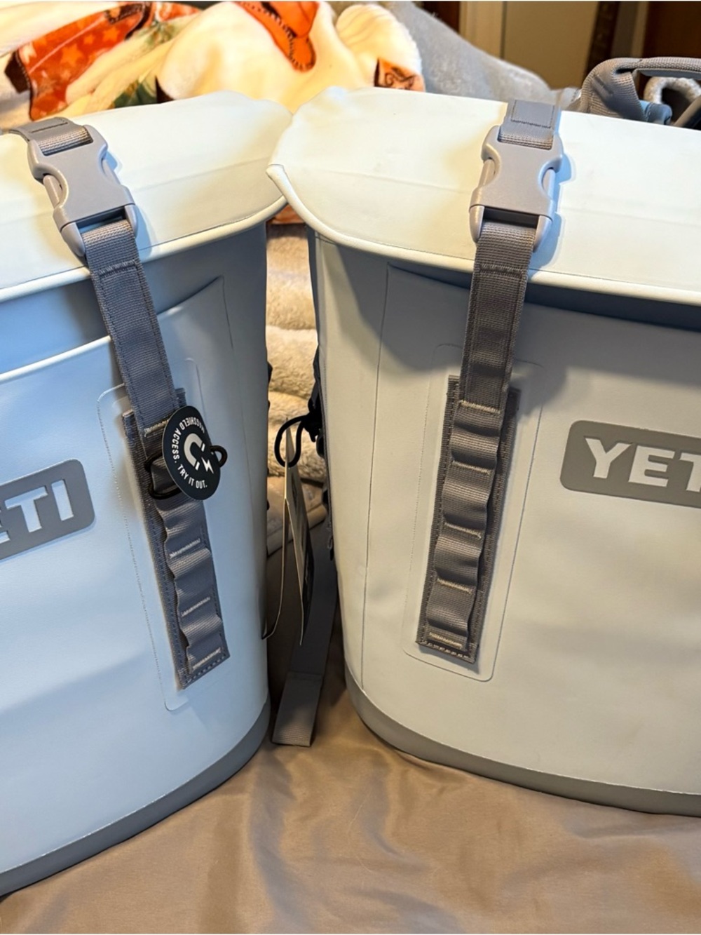 Yeti Light Gray Soft Duffel Cooler Bag with Gray Straps